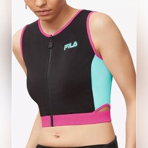 🆕Fila - Tally zip crop top